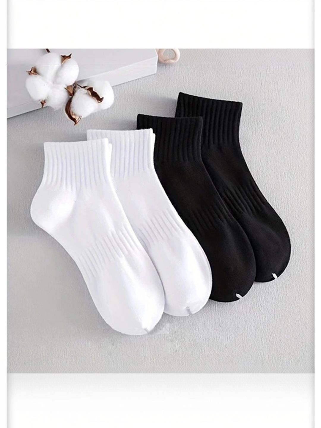BEAR&BEYOND Men Pack of 4 Cotton Assorted Above Ankle Socks
