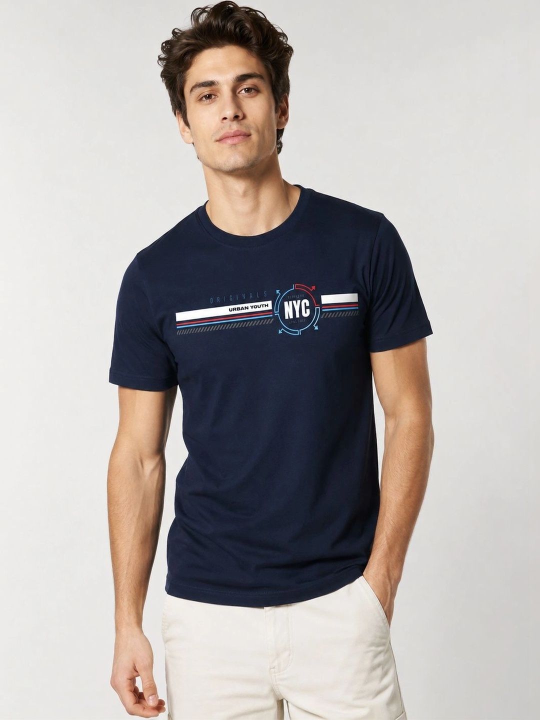 Jaqque Men Typography Printed T-shirt