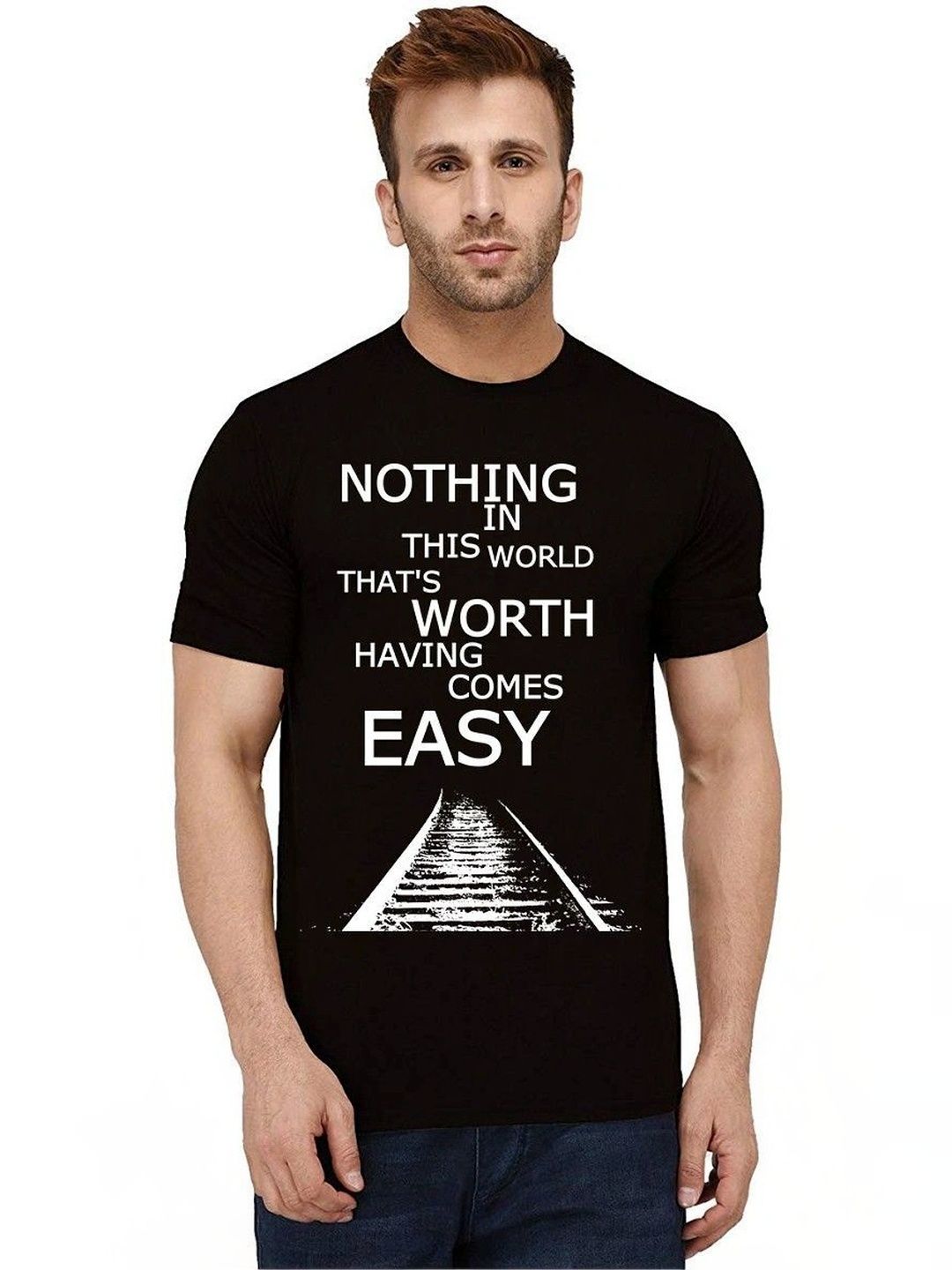 Caseria Men Typography Printed T-shirt