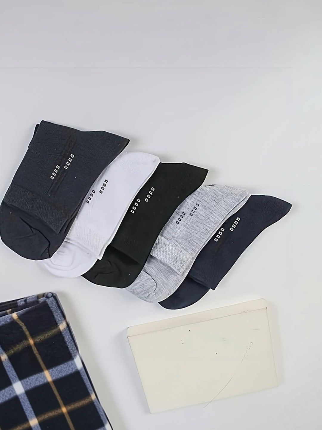 BEAR&BEYOND Men Pack of 5 Cotton Assorted Above Ankle Socks