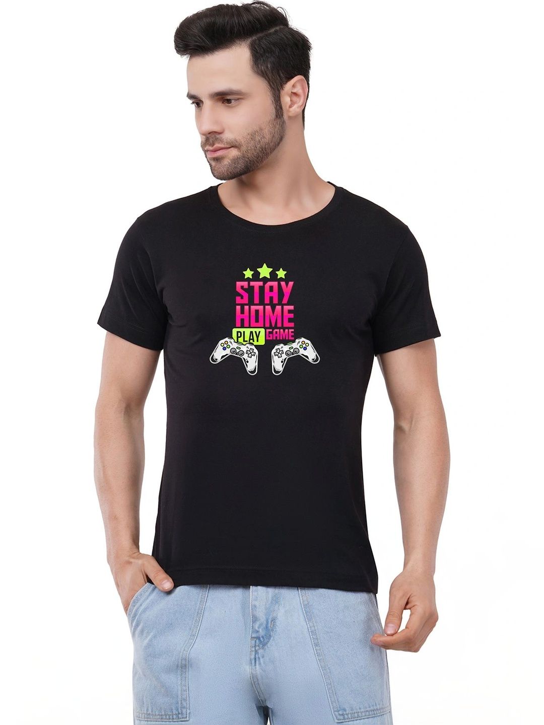 Caseria Men Typography Printed T-shirt