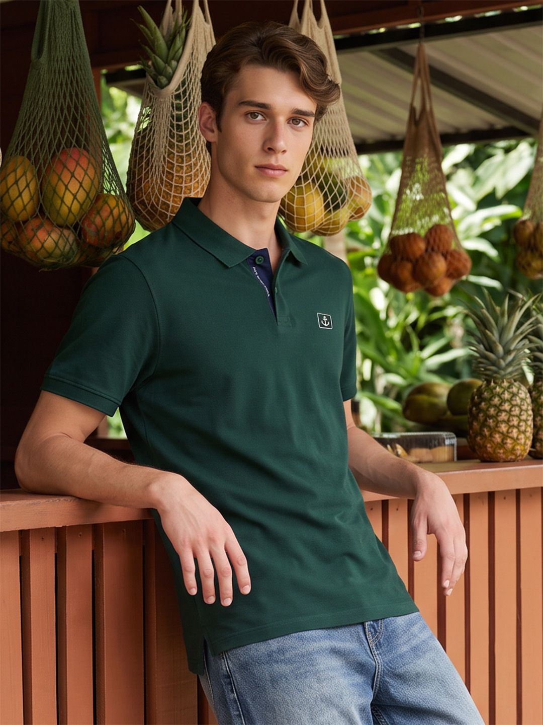 Mast & Harbour  Polo Collar T-shirt