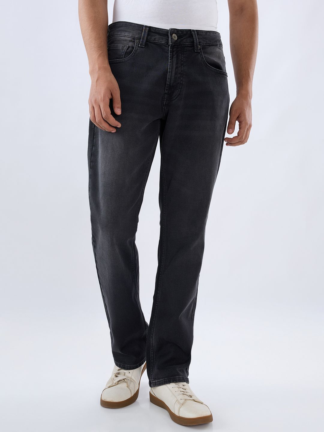 Spykar Men Chico Mid Rise Comfort Fit black  Jeans