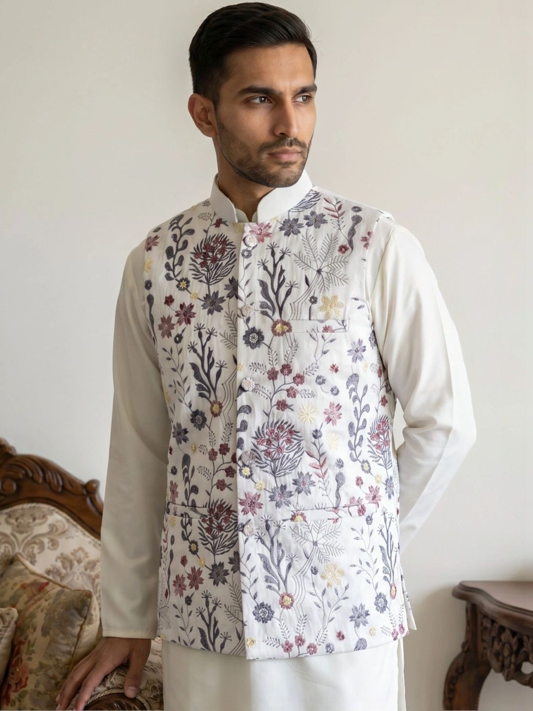 Jompers Embroidered Nehru Jackets