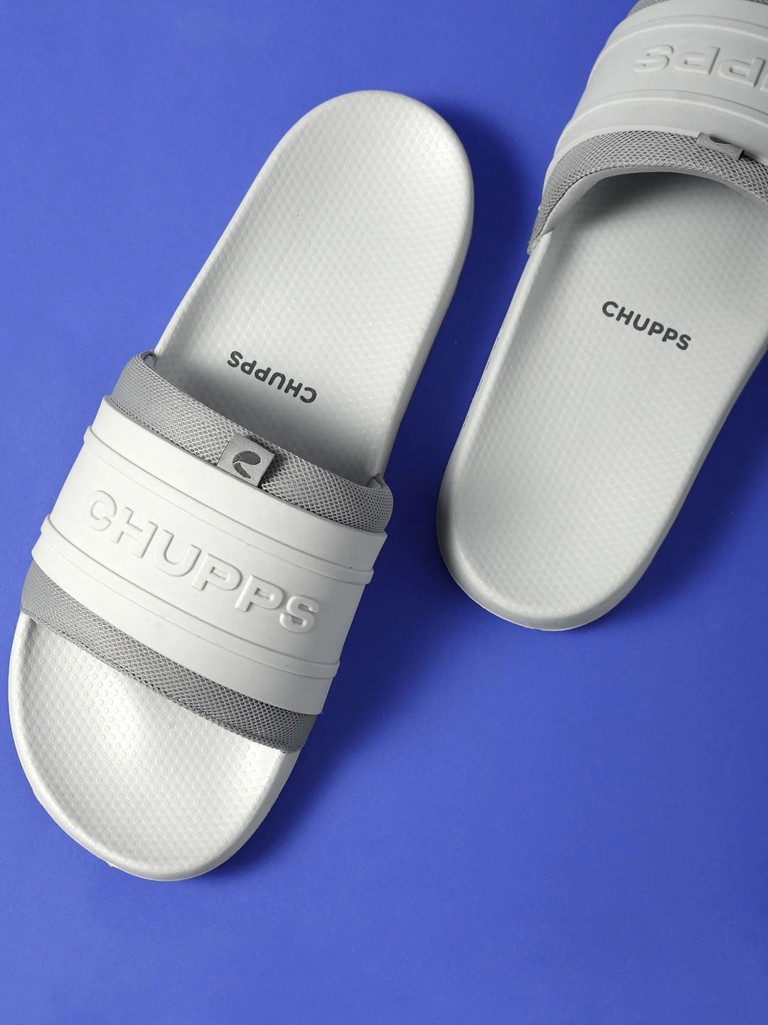 CHUPPS Men Light Grey Rover Ergo-X Orthopedic Sliders