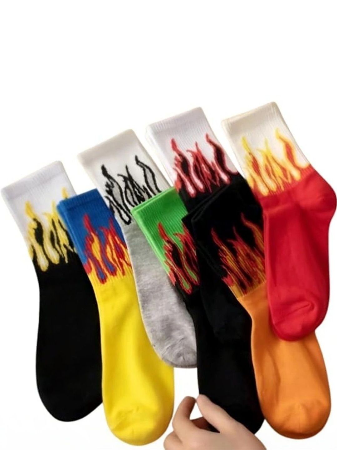 BEAR&BEYOND Men Cotton Assorted Patterned Calf Length Socks