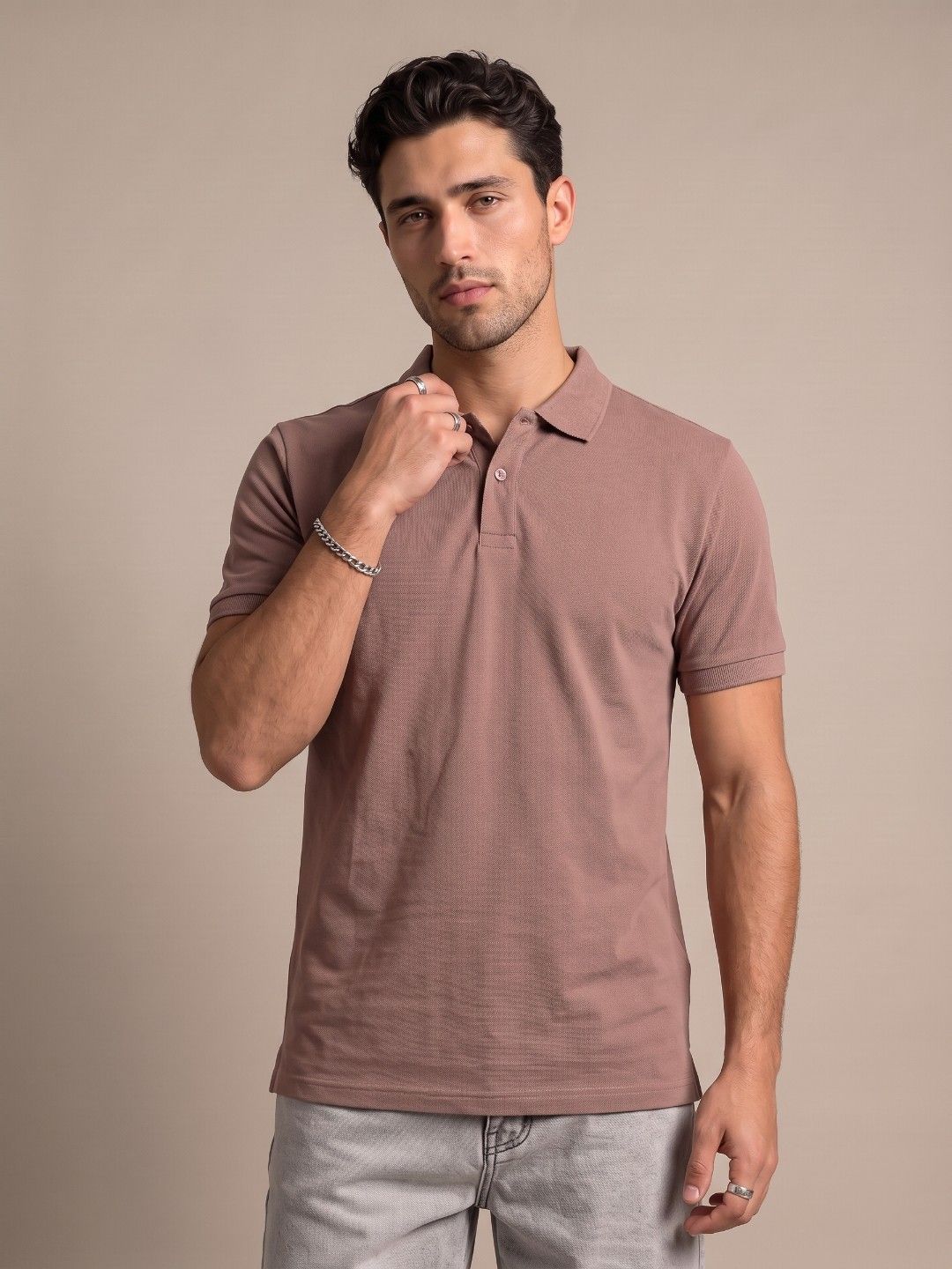 glitchez Polo Collar Regular Fit T-shirt