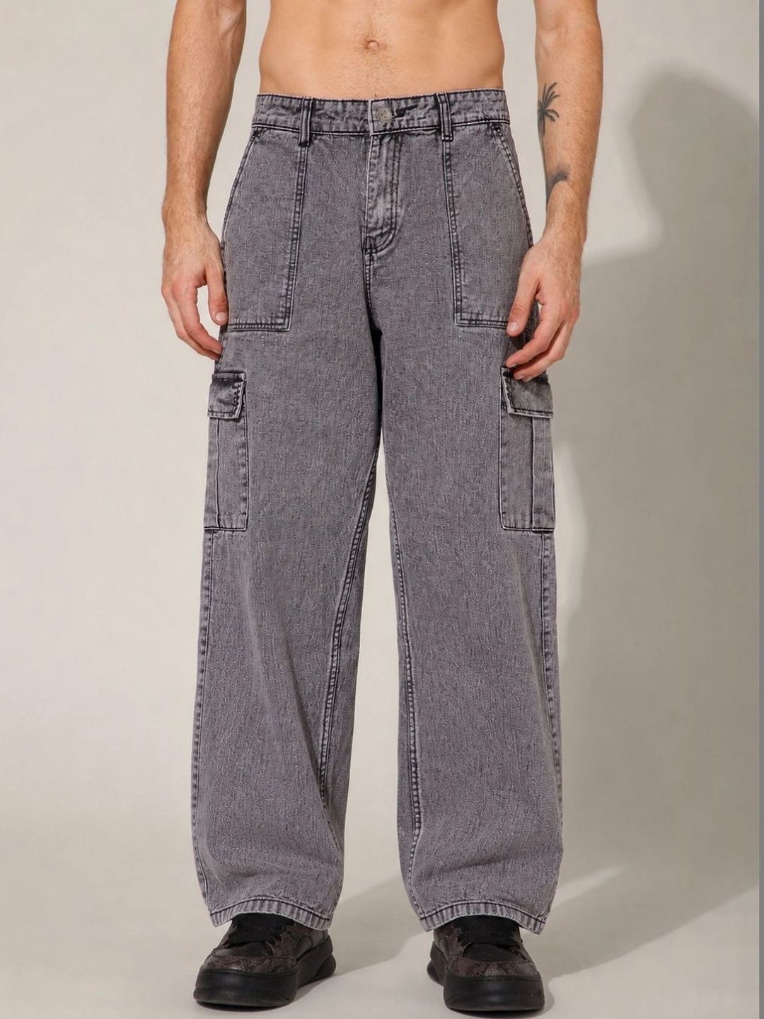 STUDIO NEXX Men Loose Relaxed Fit Mid-Rise Jeans