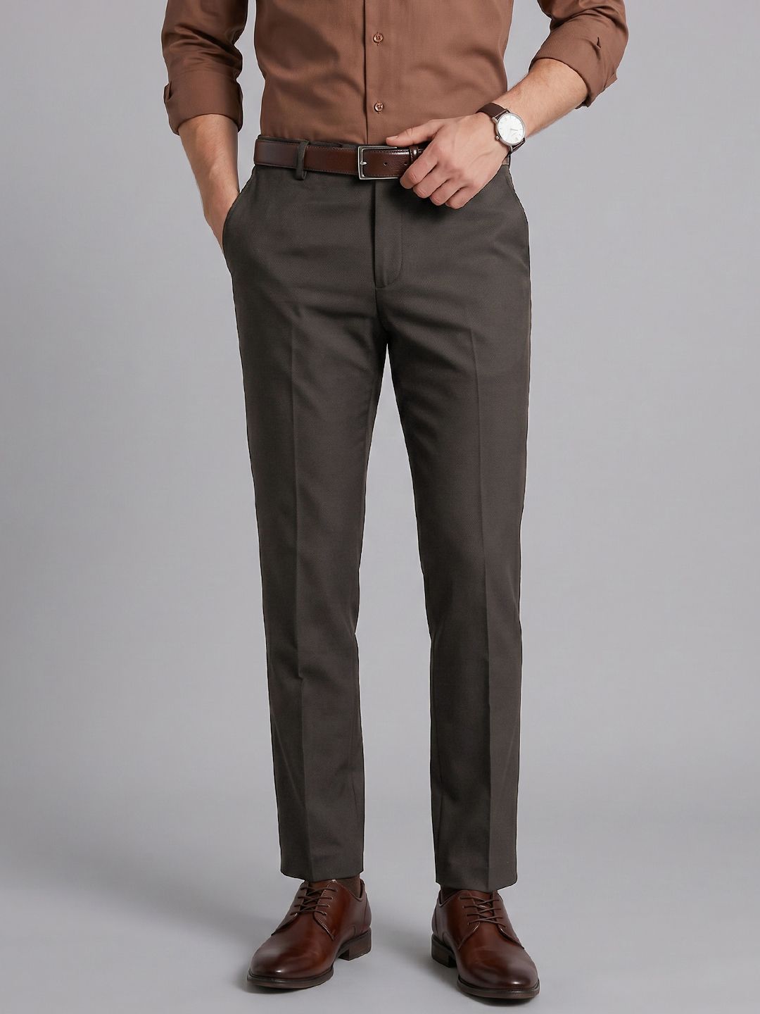 Arrow Mid-Rise Cotton Formal Trousers