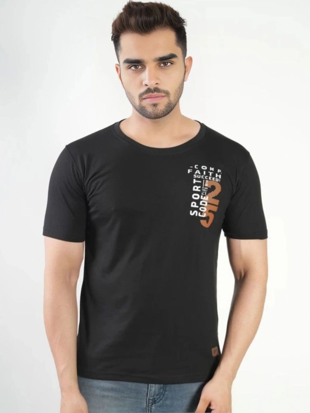 FLORA SHINE Men Typography Printed Bio Finish T-shirt