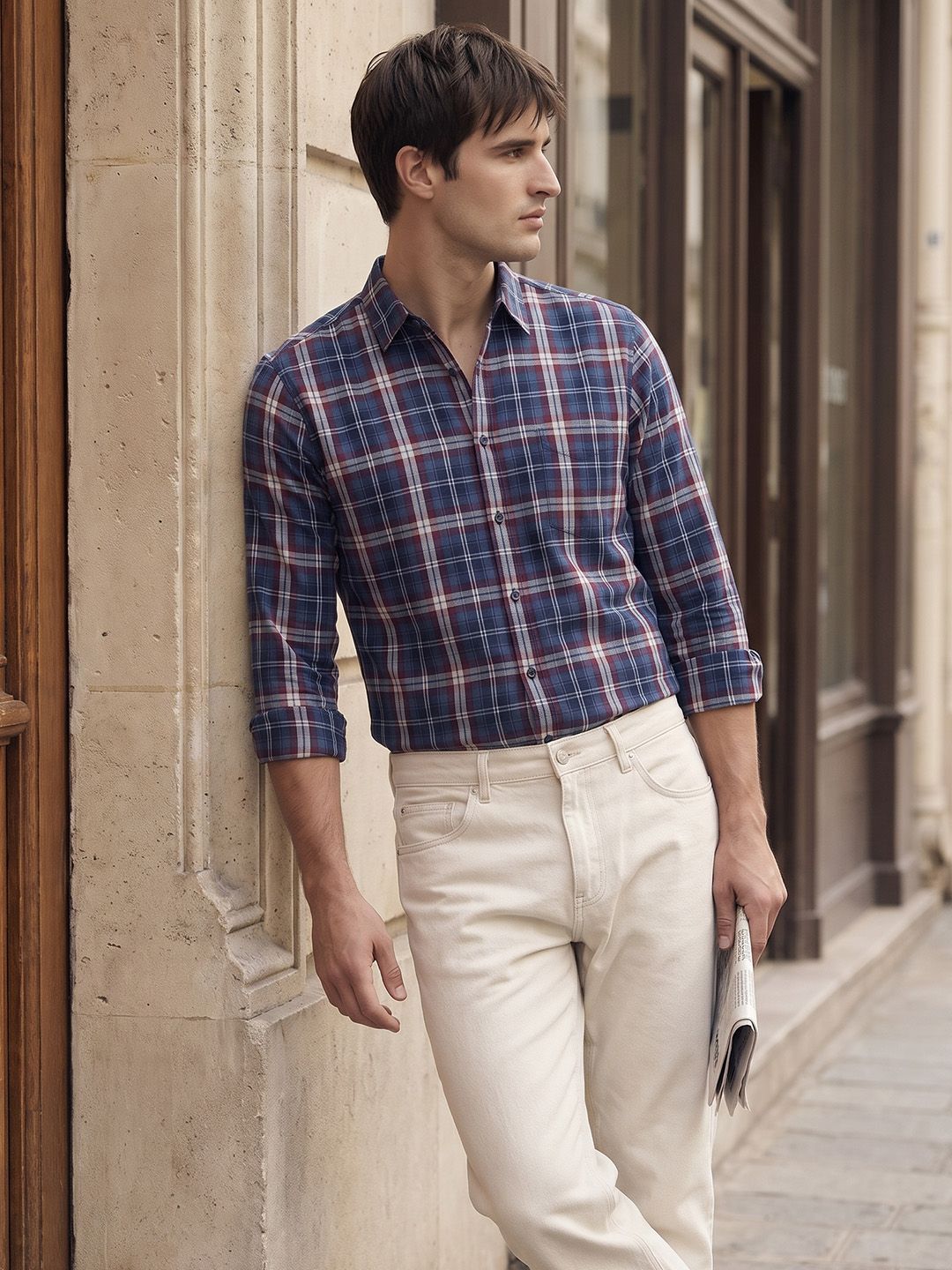 THE SHIRT CODE Checked Casual Shirt