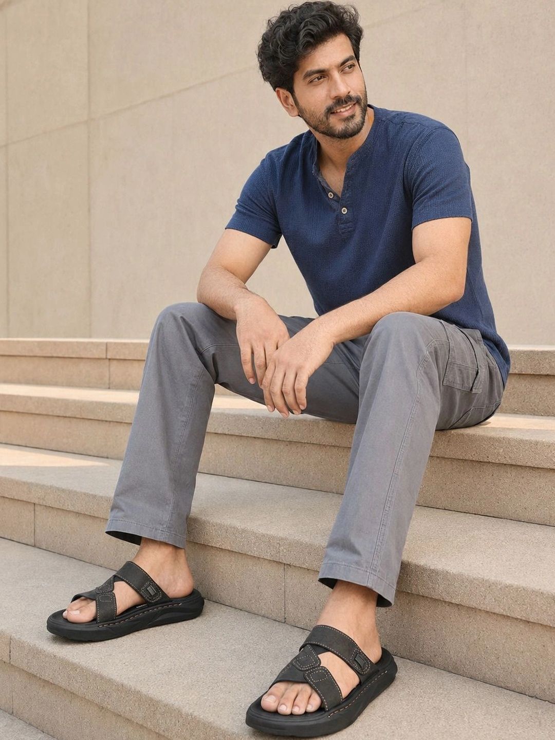 Roadster Men Suede Comfort Sandals