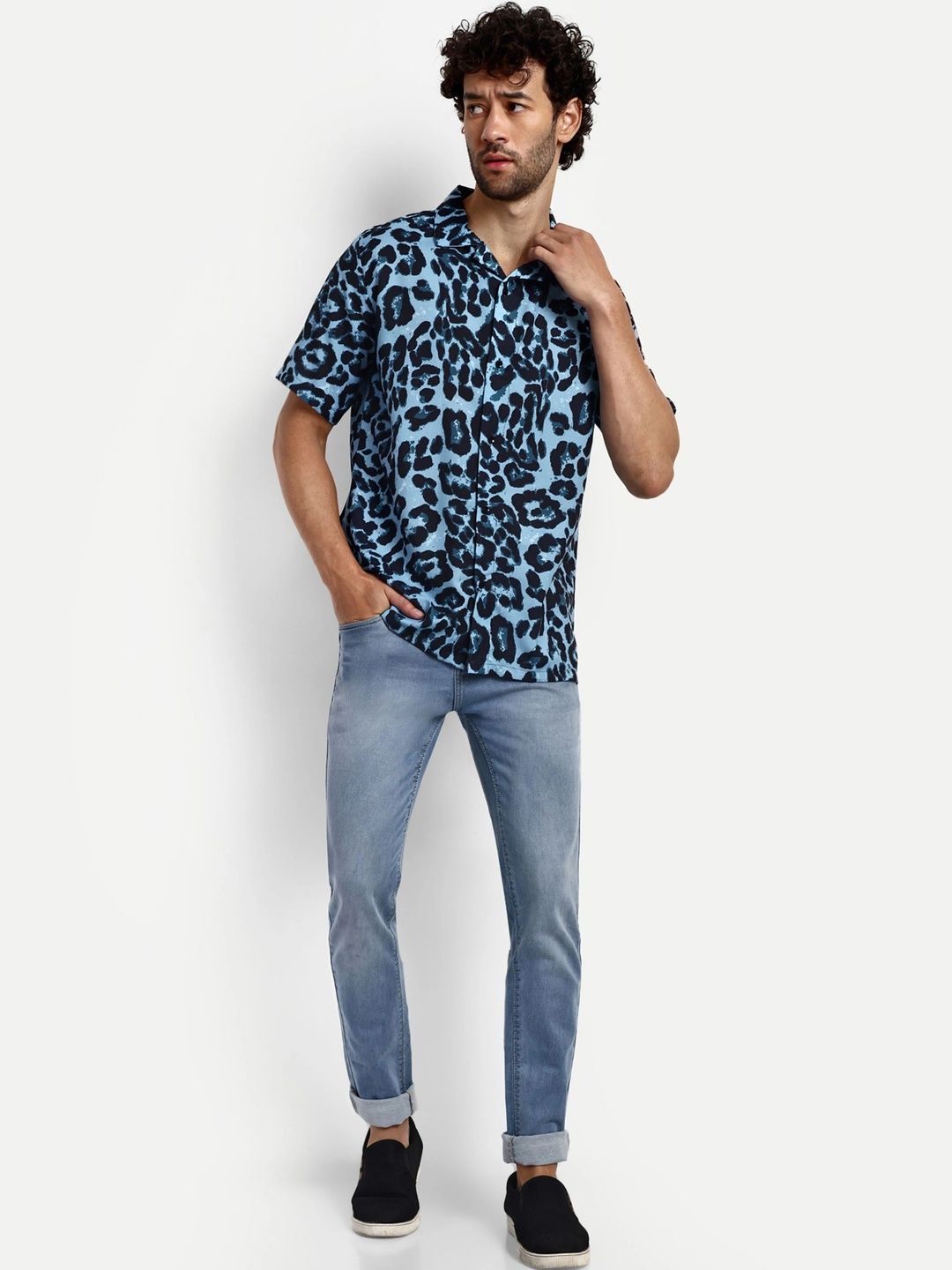LERIYA FASHION Men Standard Animal Printed Casual Shirt
