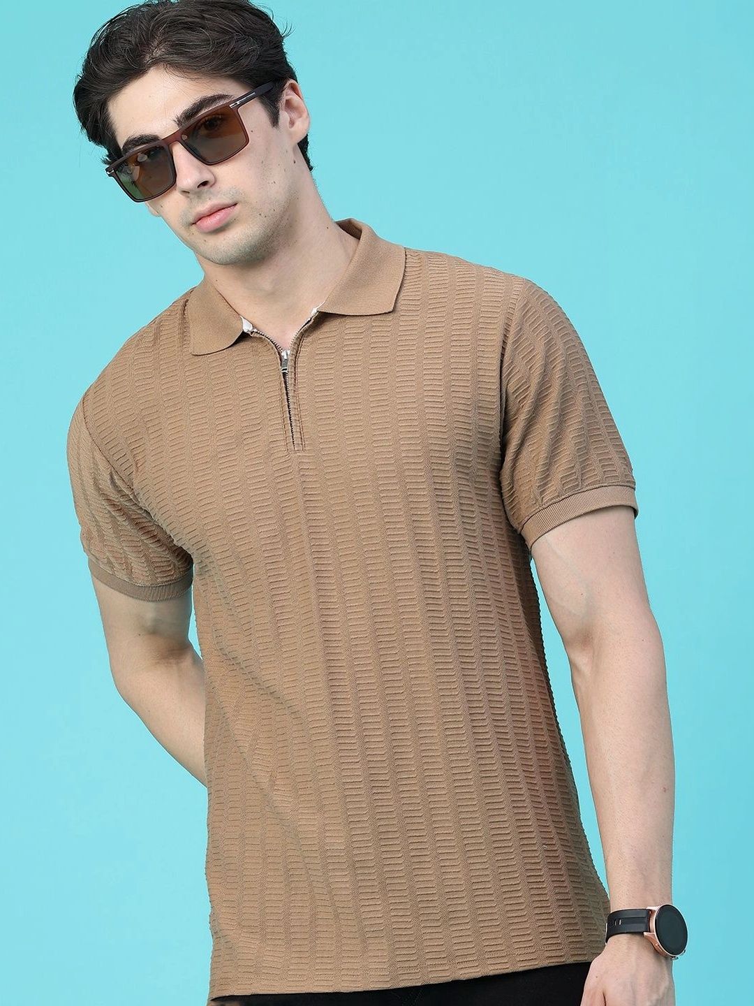 V-Mart Men Polo Collar Slim Fit T-shirt
