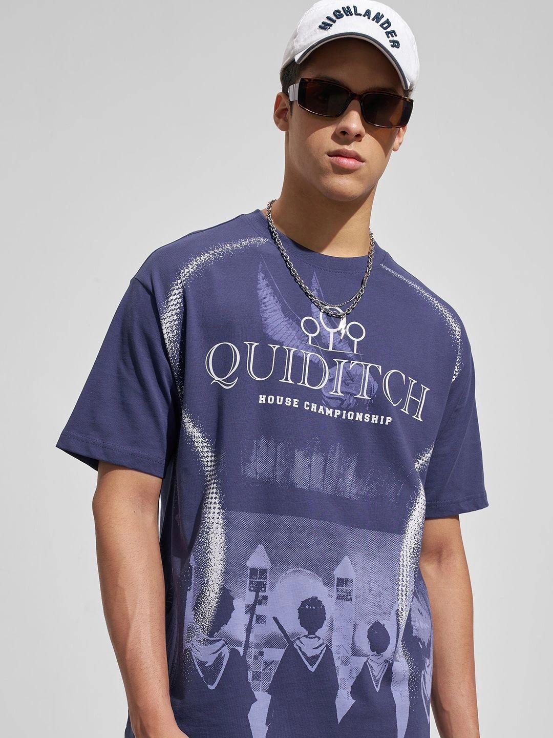 HIGHLANDER Harry Potter Graphic Printed Cotton T-shirt
