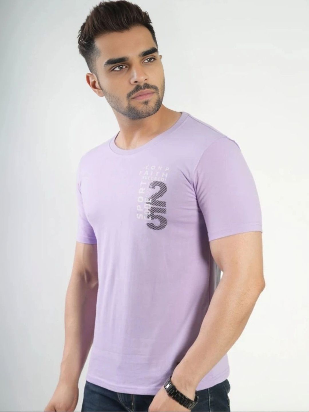 FLORA SHINE Men Typography Printed Bio Finish T-shirt
