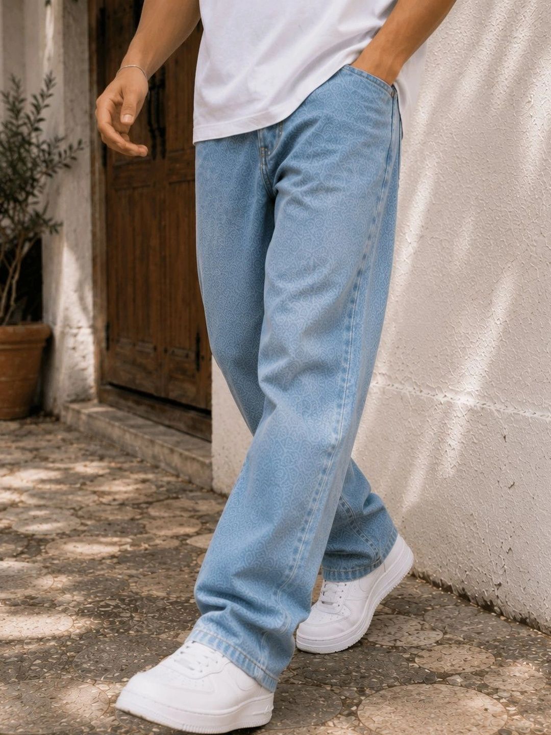 GARTEEN Men Classic Straight Fit Mid-Rise Stretchable Jeans