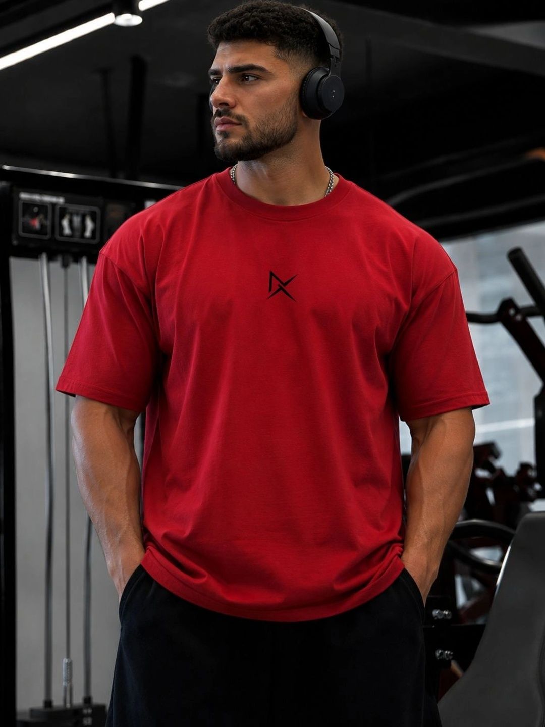 THE NOX Men Brand Logo Printed Bio Finish T-shirt