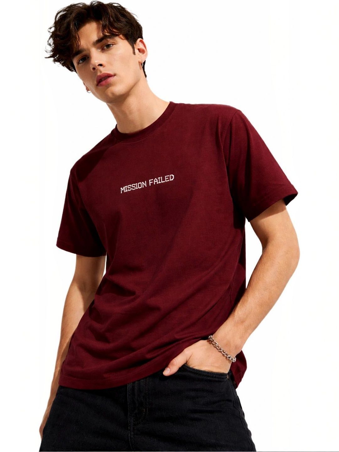 ATHEOS Men Typography Printed T-shirt