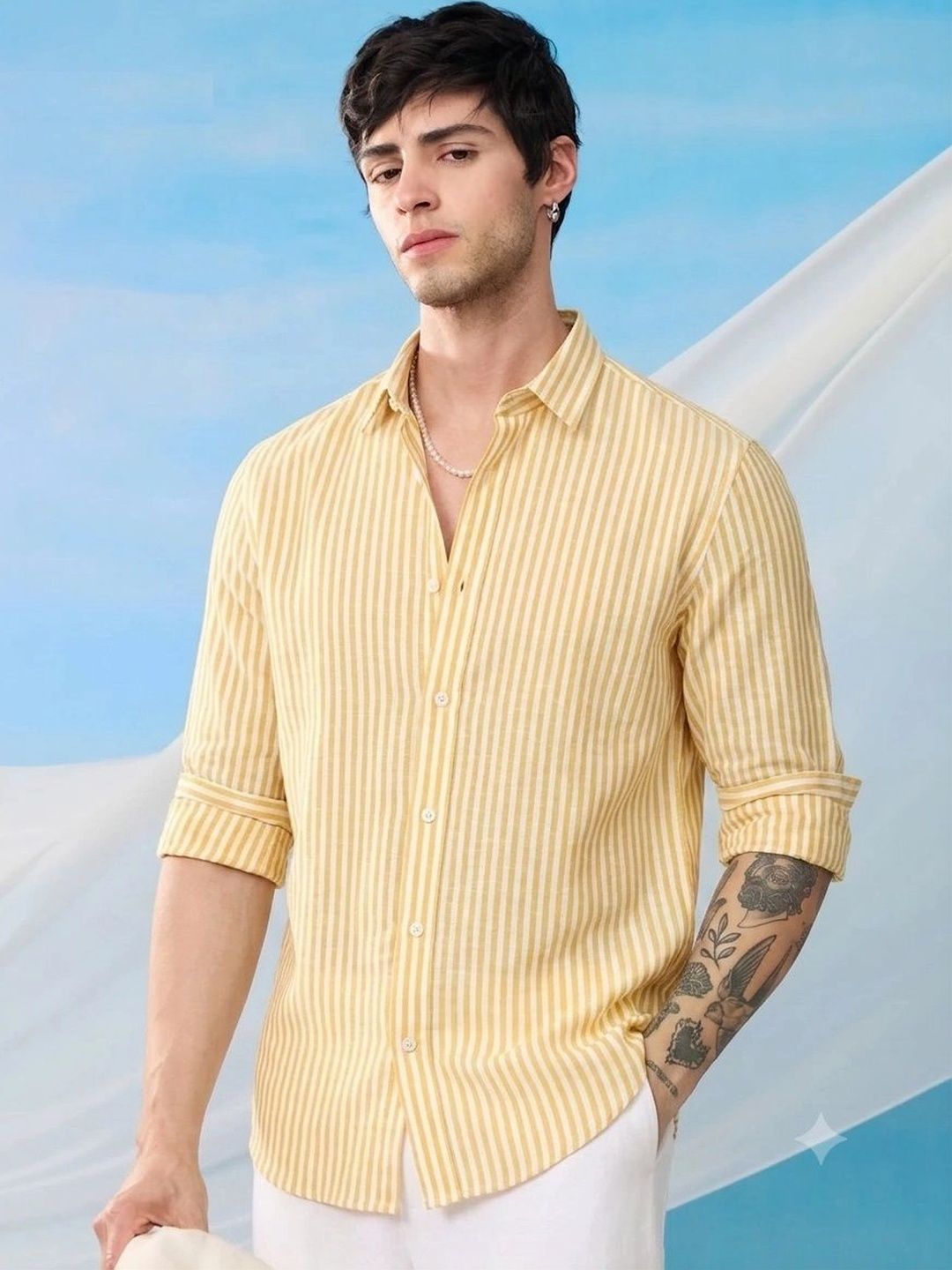 Metronaut Men Classic Striped Casual Shirt