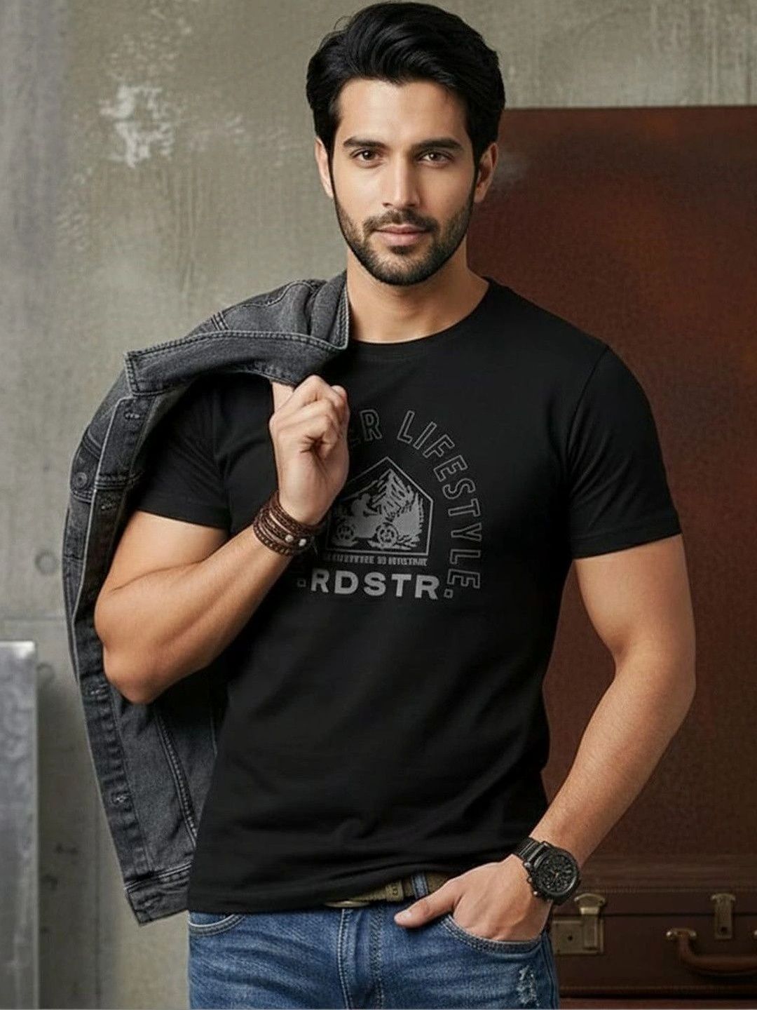 Roadster Men Printed T-shirt
