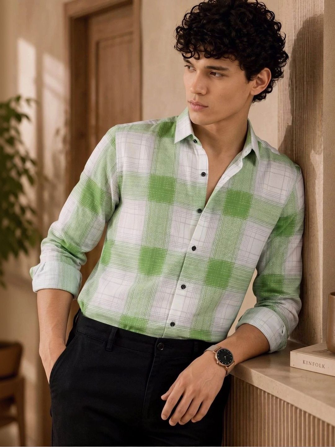 Black Deer Men Standard Checked Casual Shirt