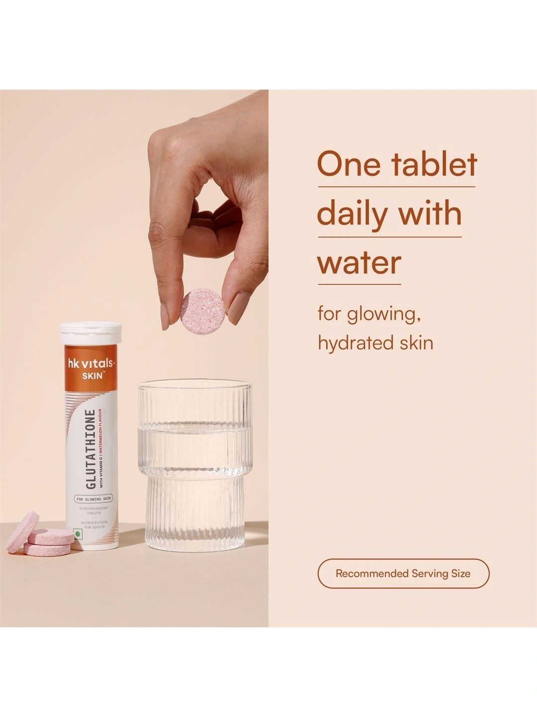 Buy HK VITALS Glutathione Tablets - Watermelon Flavor - 15 Effervescent Tablets - Skin Supplements for Unisex 27930420