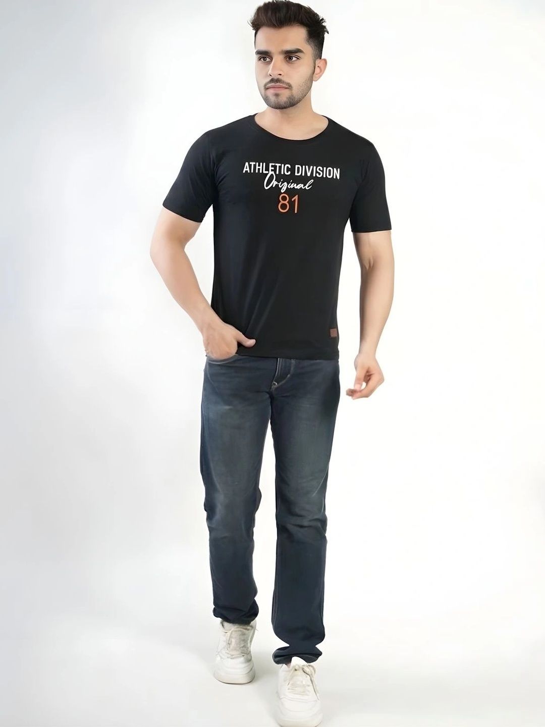 FLORA SHINE Men Typography Printed Bio Finish T-shirt