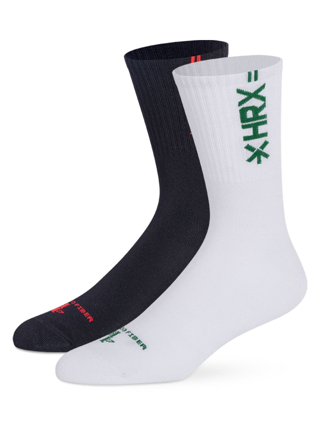 HRX by Hrithik Roshan Men Pack of 2 Multi-Coloured Regular length Bamboo Socks