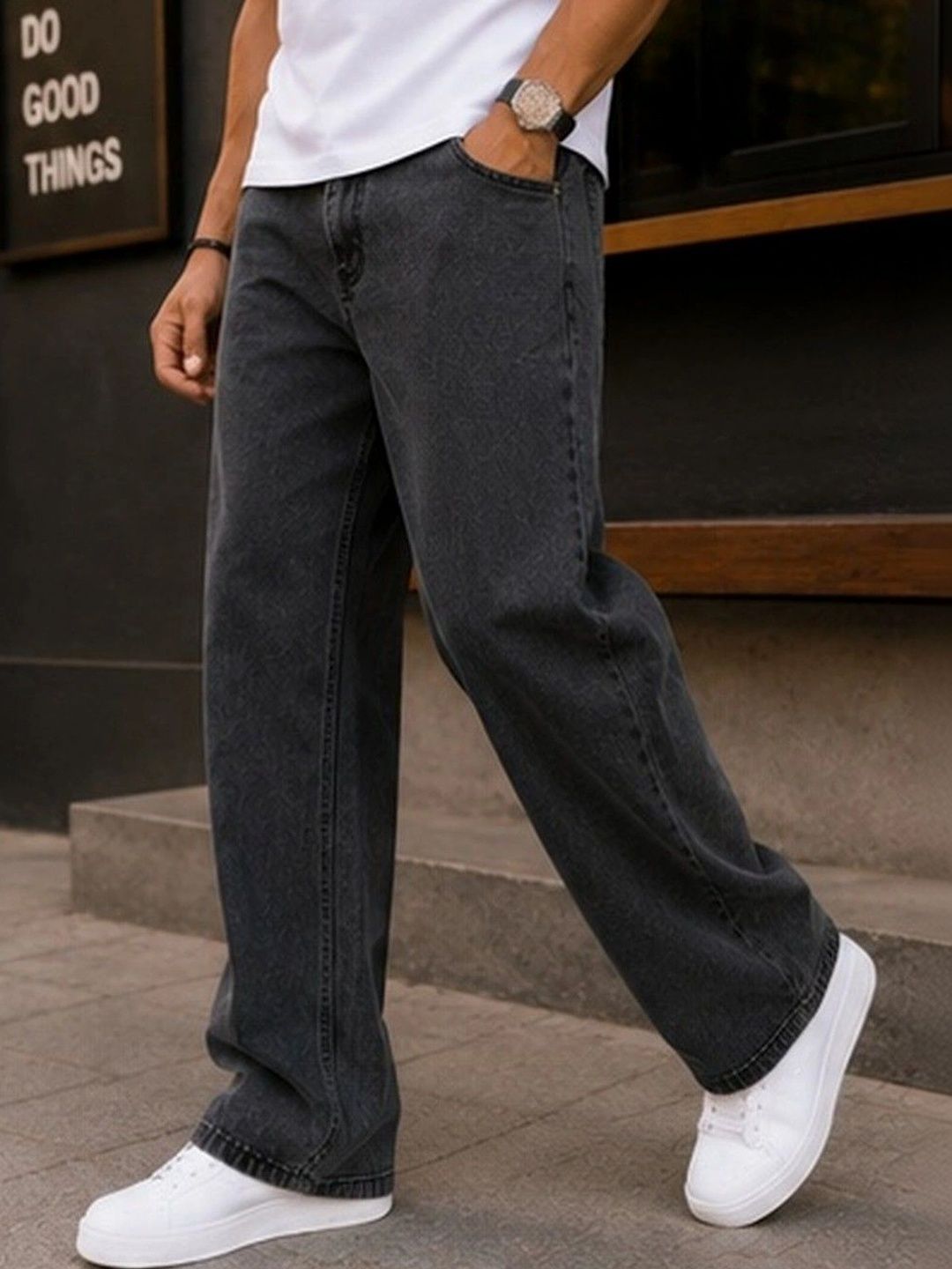 GARTEEN Men Classic Straight Fit Mid-Rise Stretchable Jeans