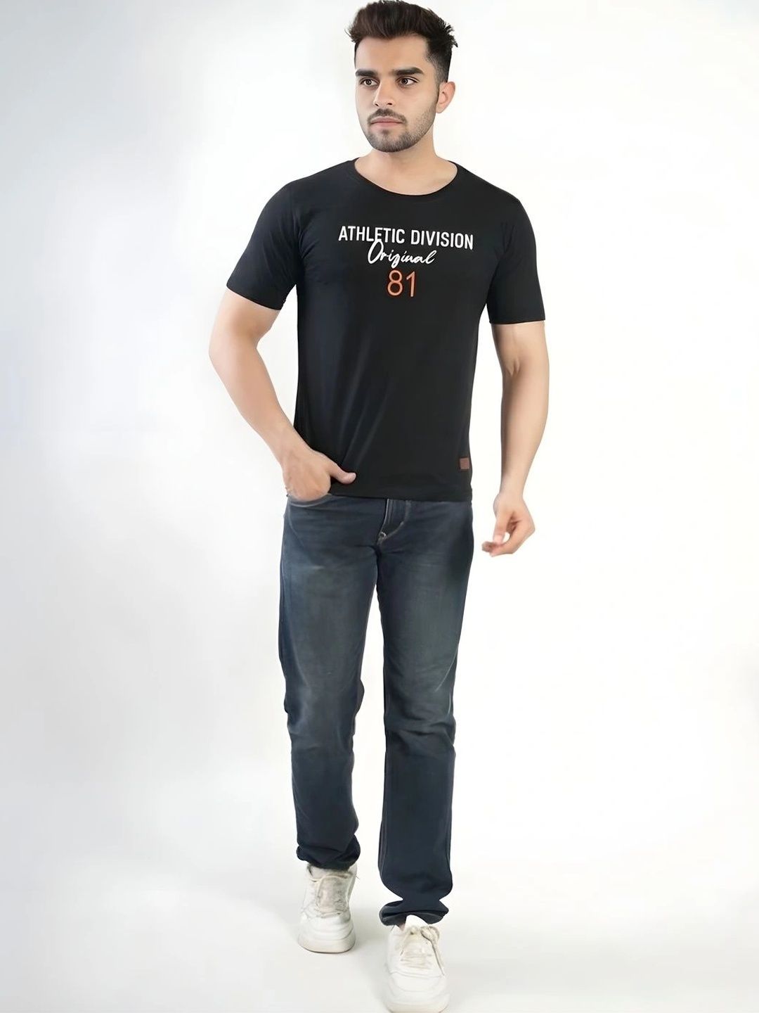 FLORA SHINE Men Typography Printed Bio Finish T-shirt