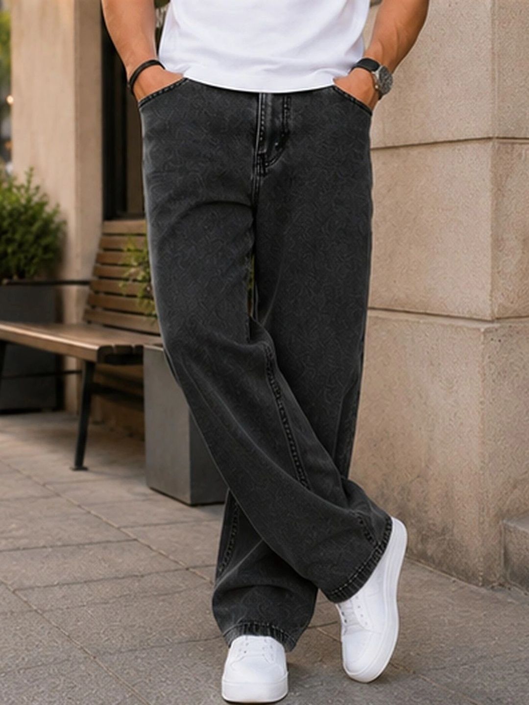 GARTEEN Men Classic Straight Fit Mid-Rise Stretchable Jeans
