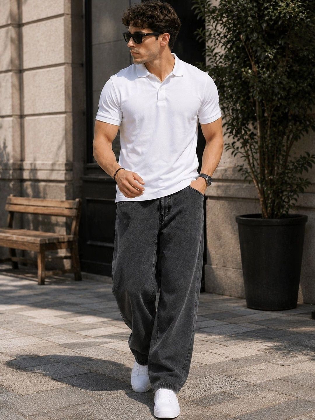 GARTEEN Men Classic Straight Fit Mid-Rise Stretchable Jeans