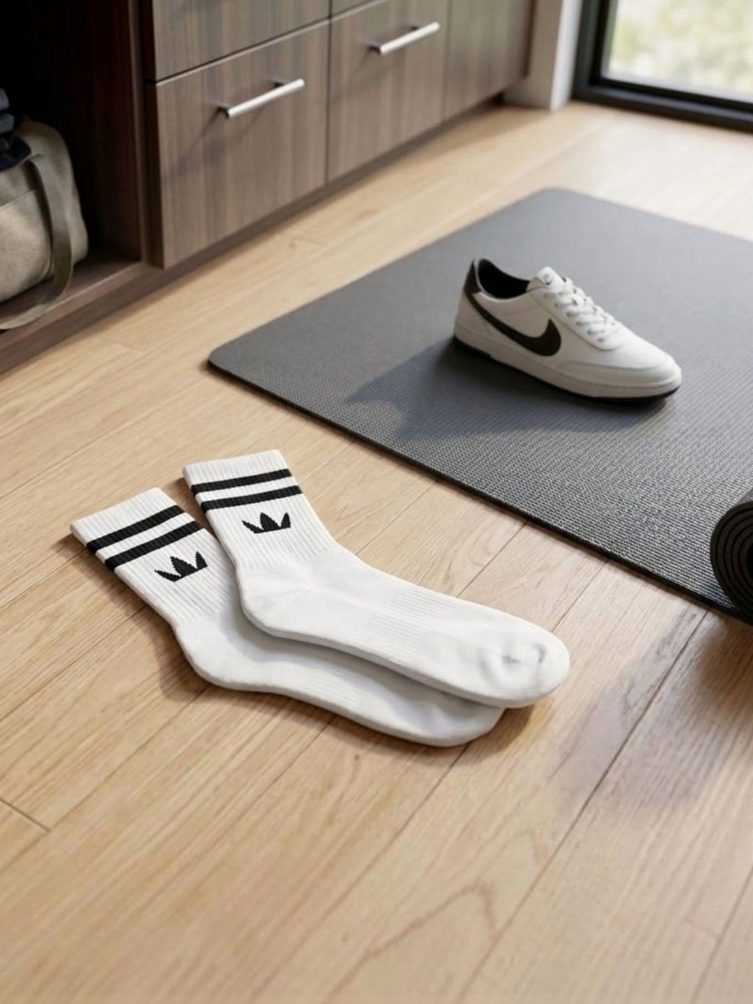 SWAZ Men Pack of 2 Cotton Assorted Patterned Above Ankle Socks