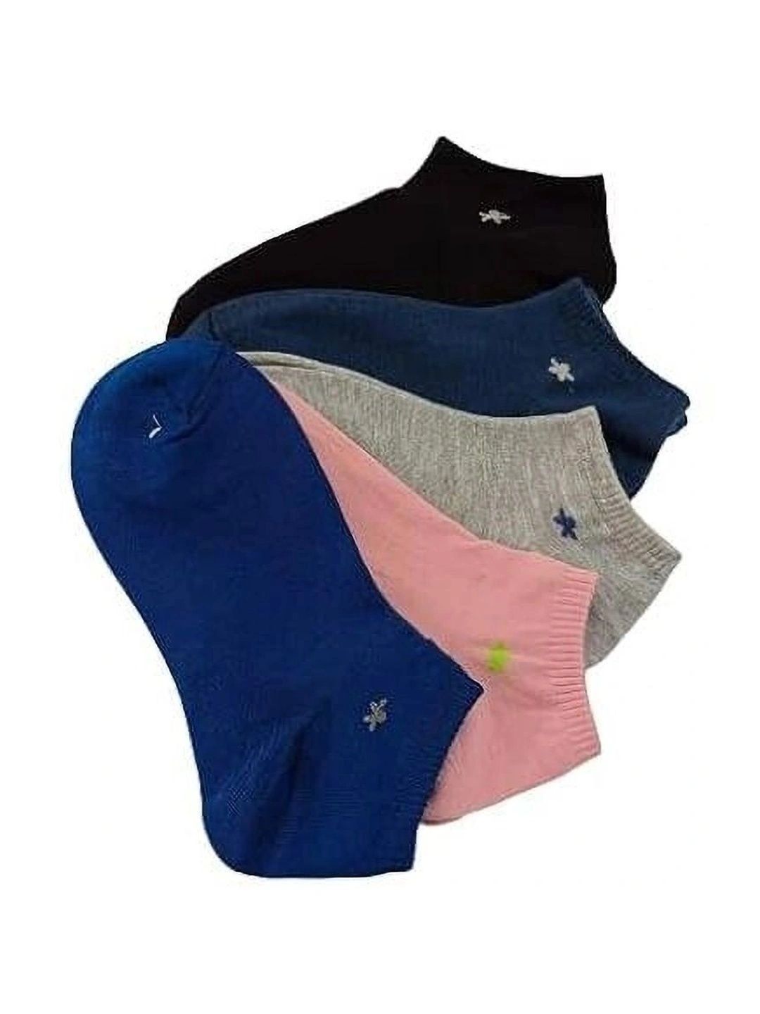 SOKSI Men Pack of 5 Cotton Assorted Ankle Length Socks