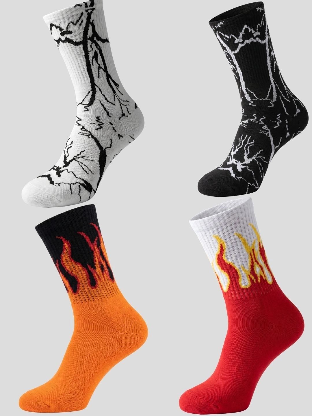 Moda Rapido Men Pack of 4 Cotton Blend Patterned Above Ankle Socks