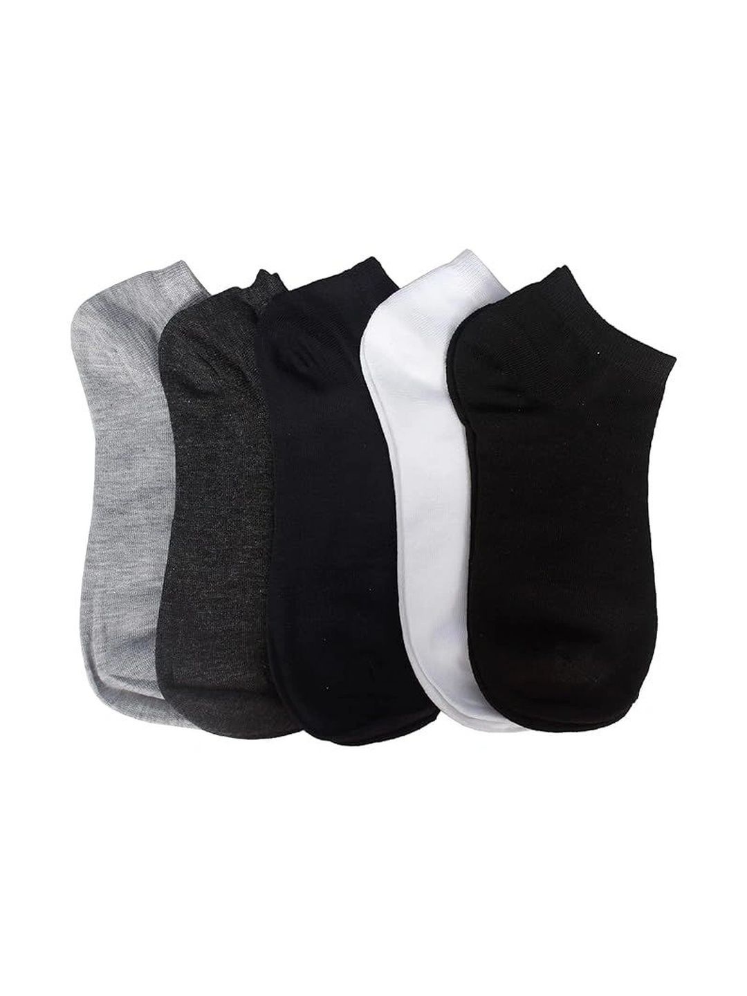 SOKSI Men Pack of 5 Cotton Assorted Shoe Liners Socks