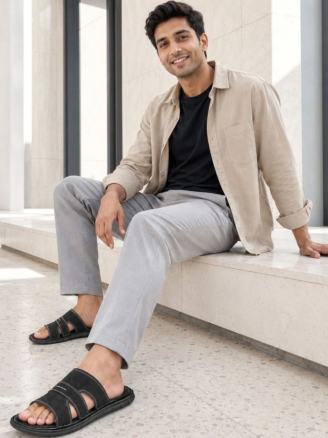 Roadster Men Suede Comfort Sandals