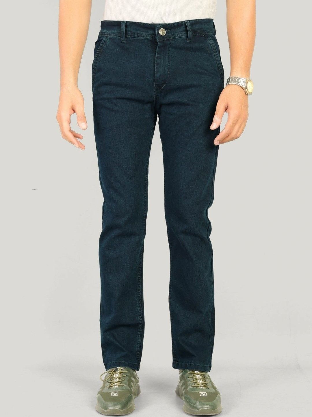 Moudlin Men Jean Regular Fit Mid-Rise Stretchable Jeans