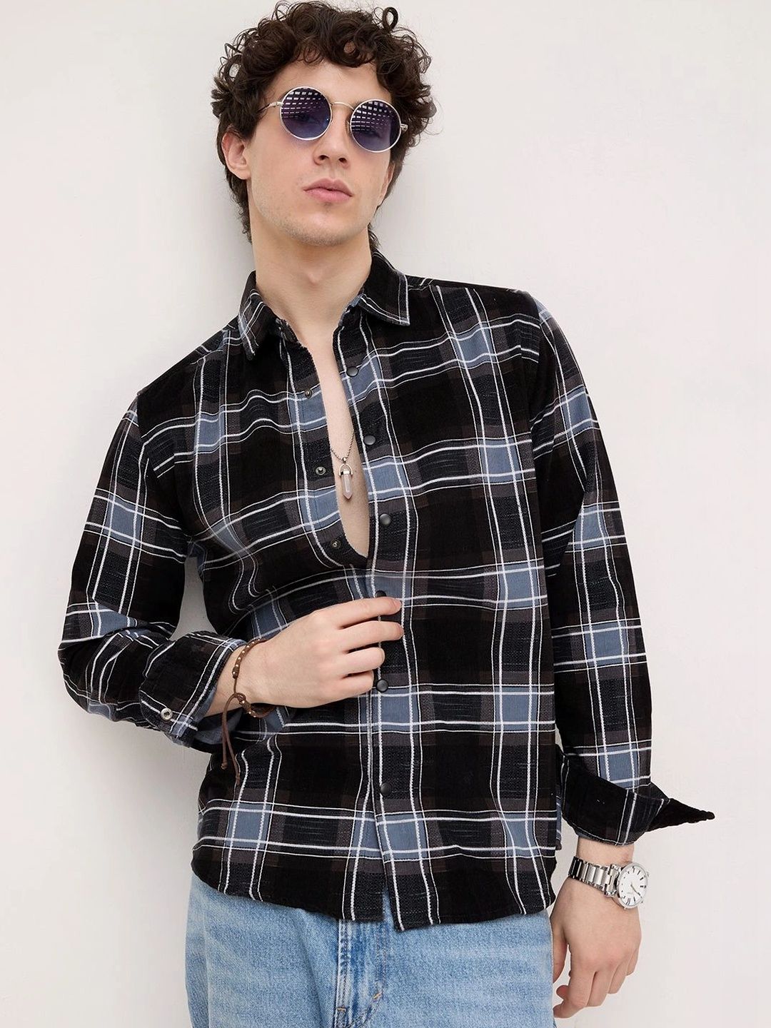 VASTRADO Men Classic Checked Casual Shirt