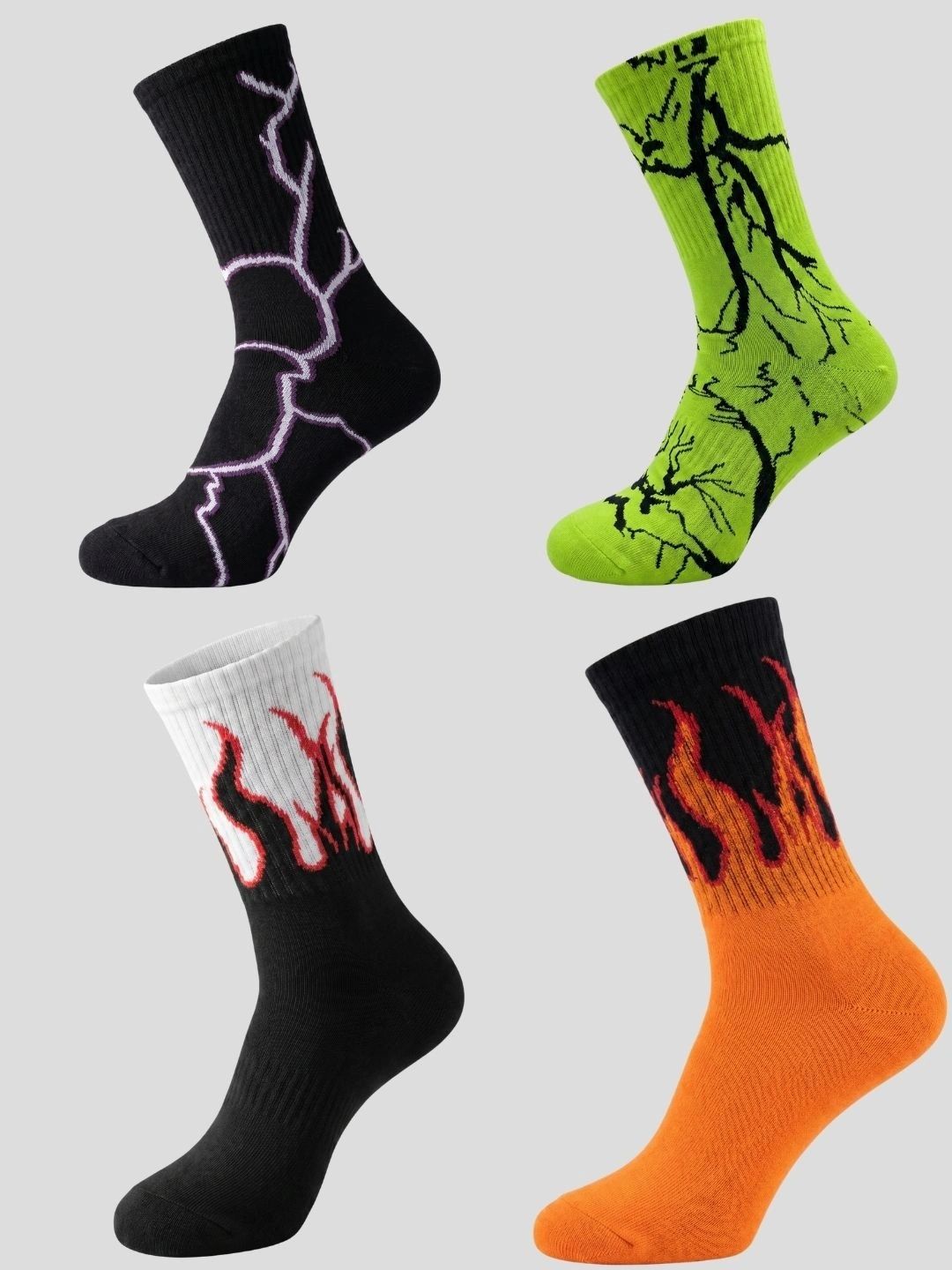 Moda Rapido Men Pack of 4 Cotton Blend Patterned Above Ankle Socks