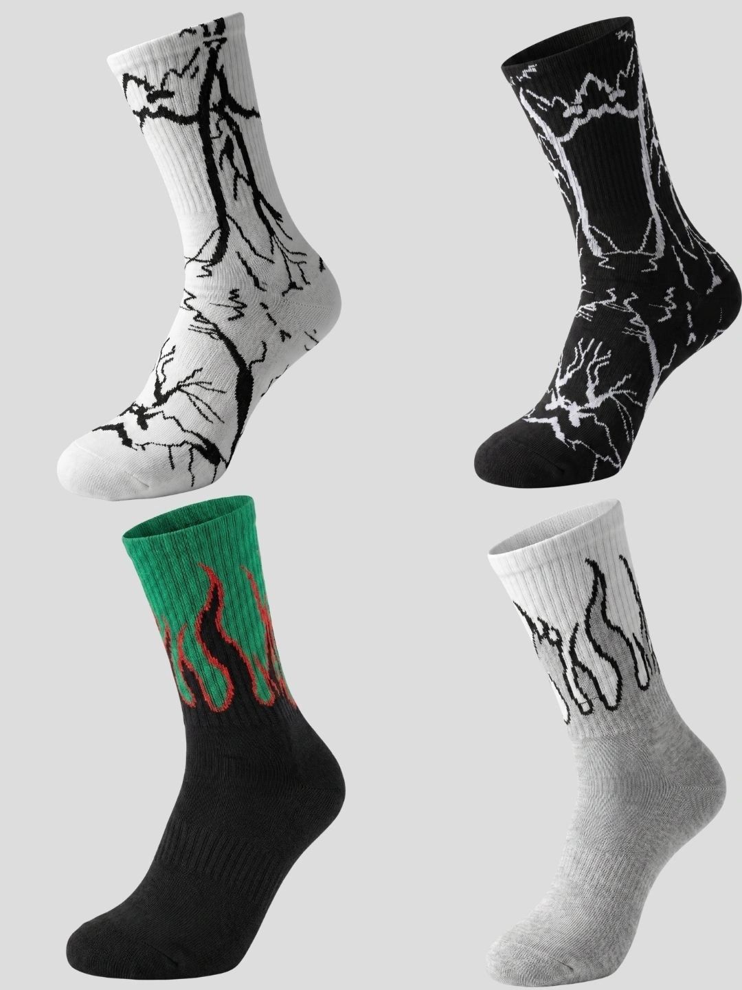 Moda Rapido Men Pack of 4 Cotton Blend Patterned Above Ankle Socks