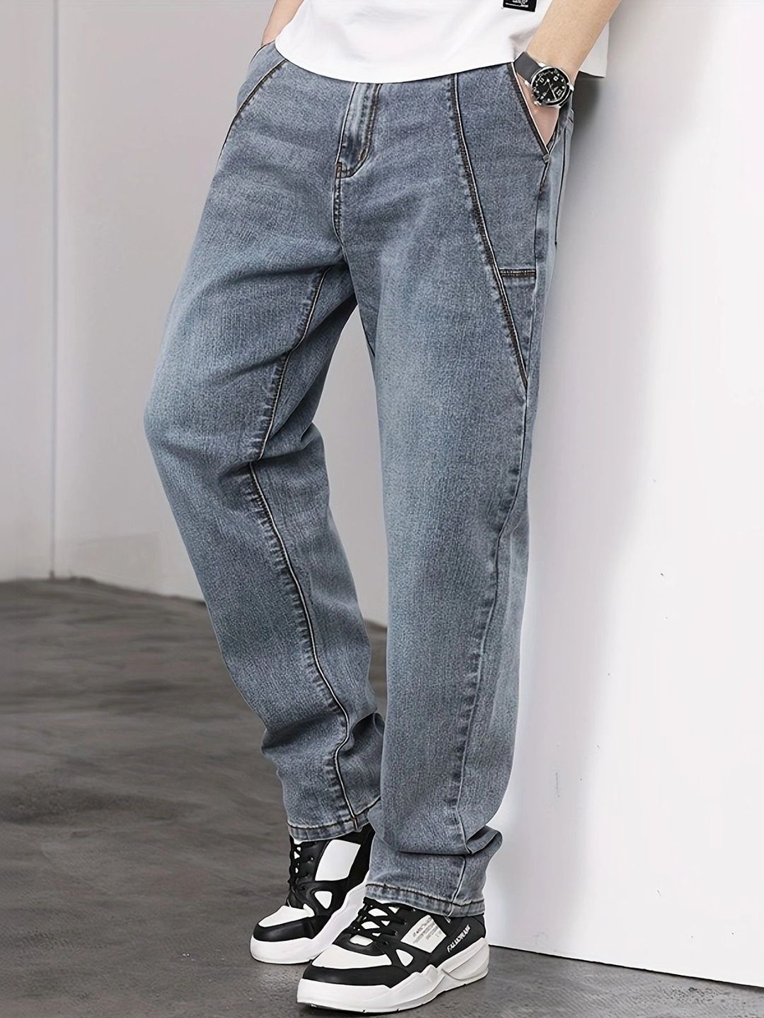 stylefabs Men Jean Regular Fit Mid-Rise Stretchable Jeans