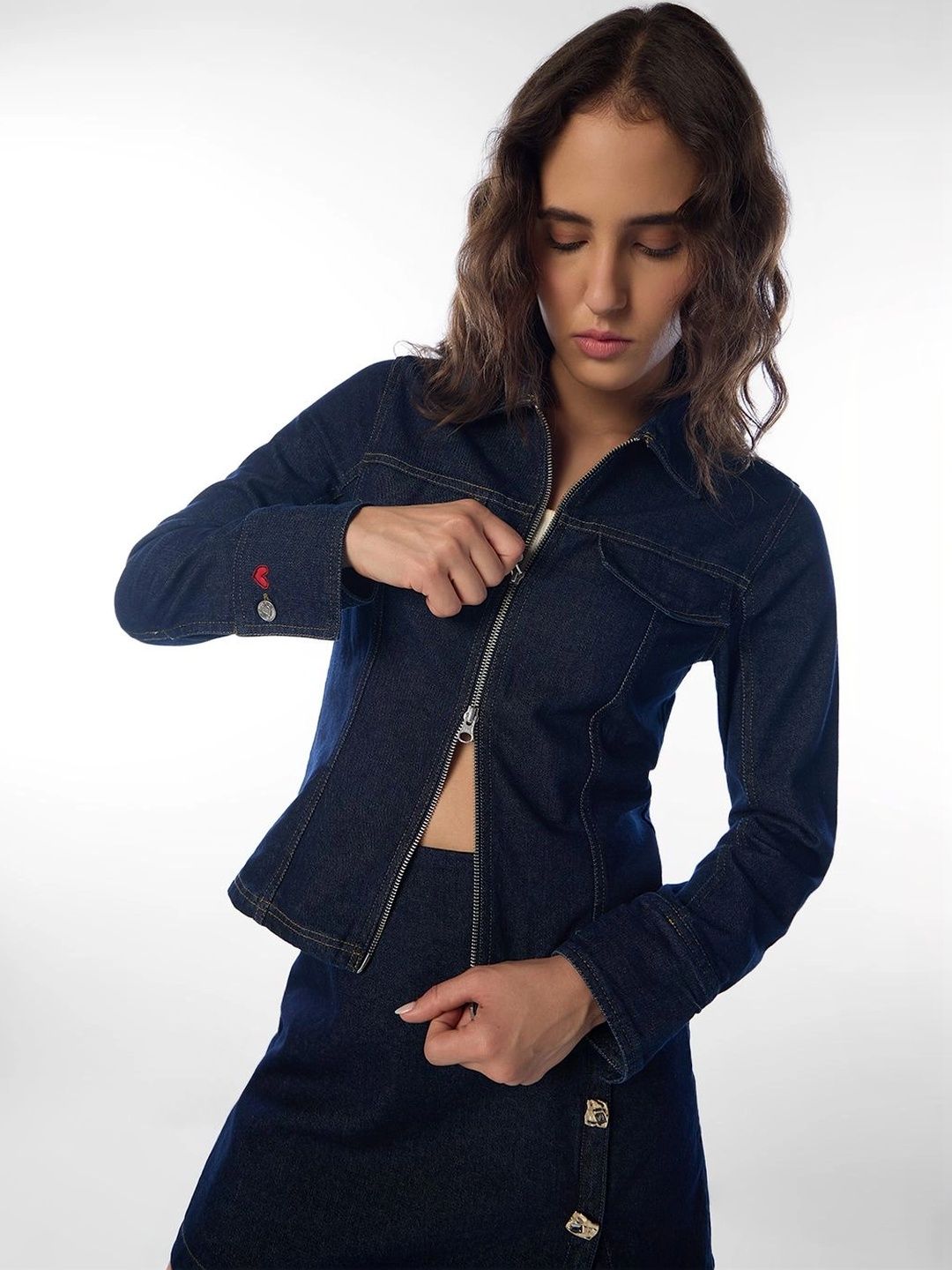 ONLY Denim Jacket with Embroidered