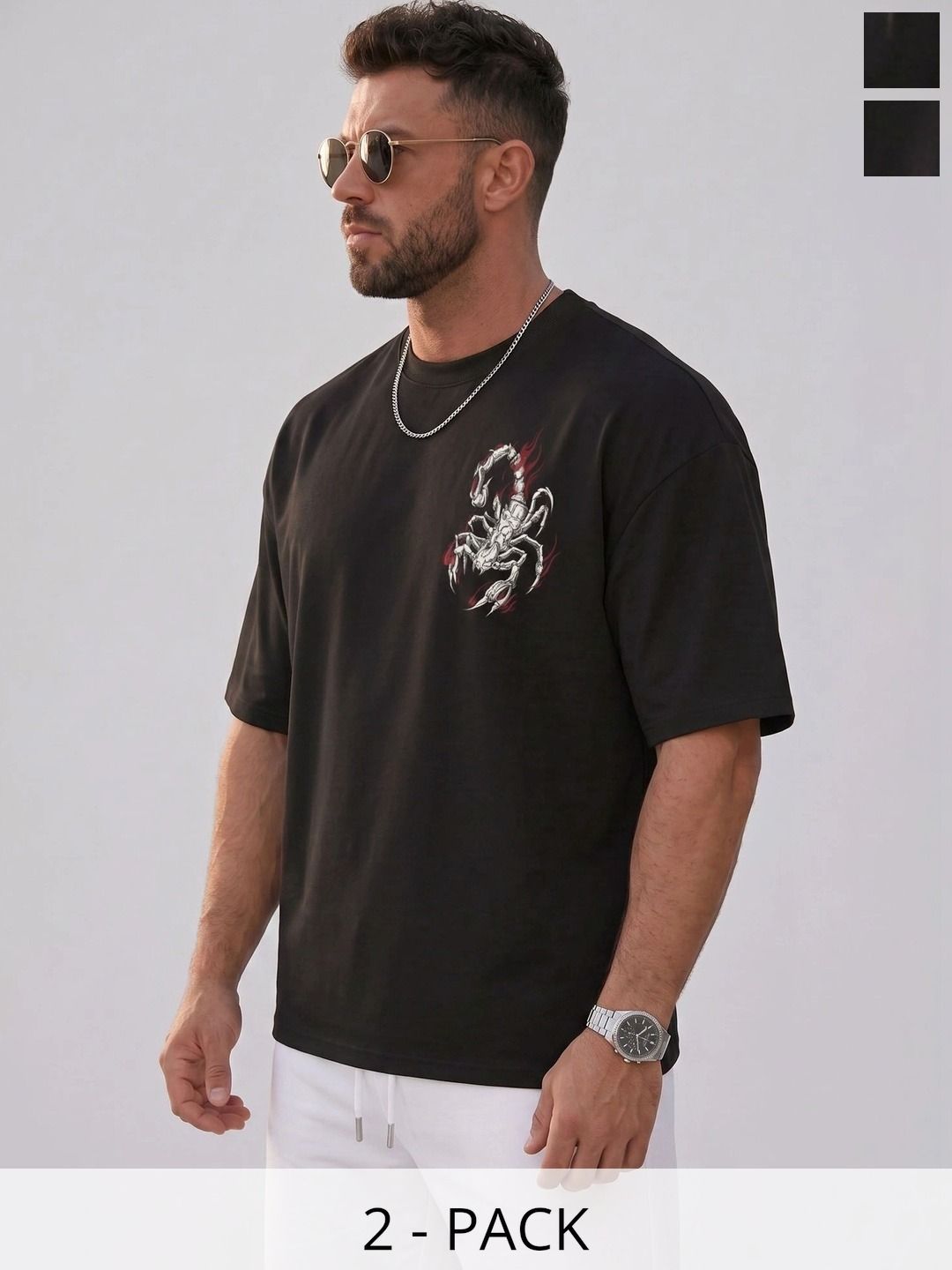 Kasendra Men Graphic Oversized T-shirt