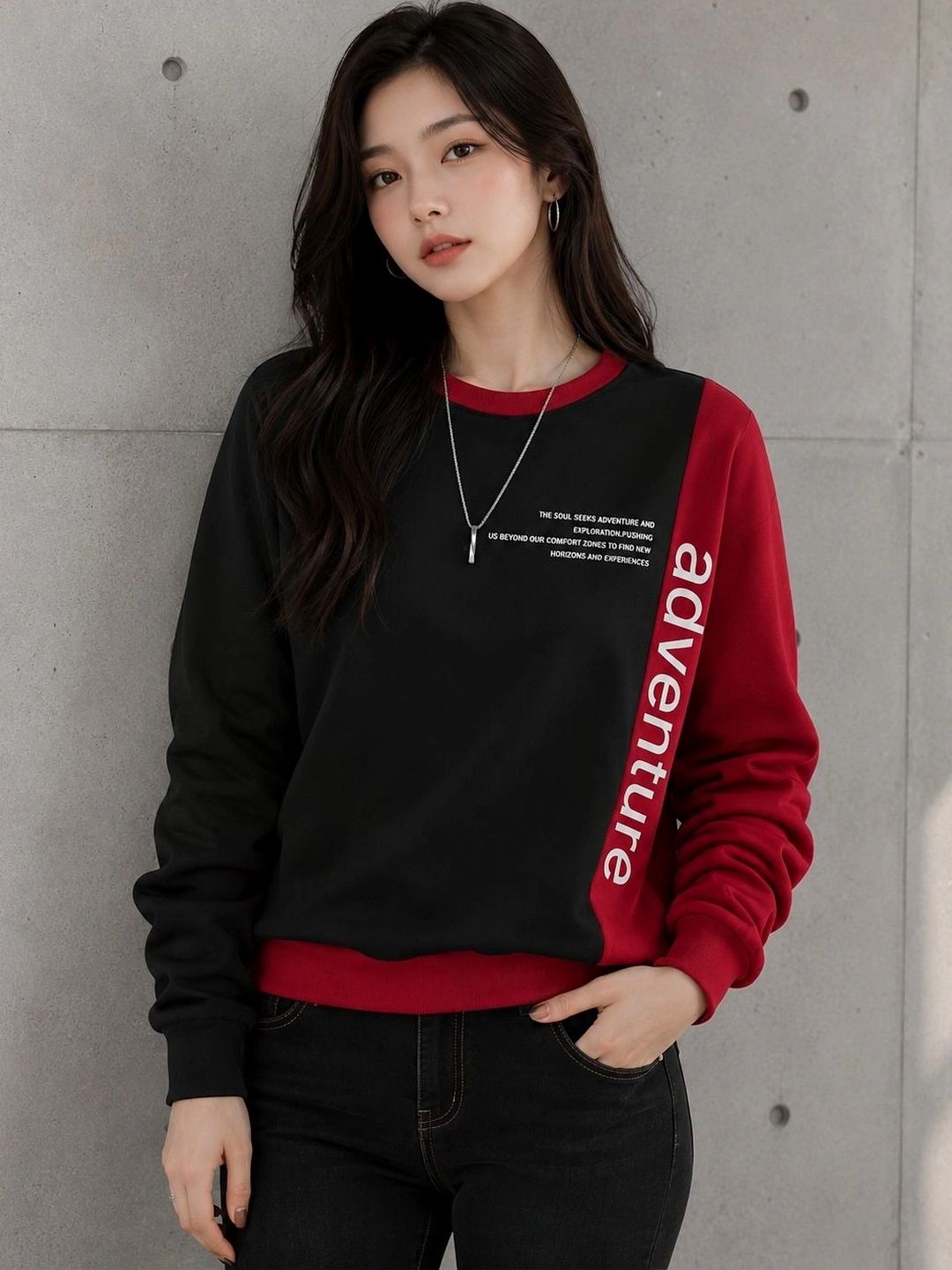 Mast & Harbour Women Colourblocked Sweatshirt