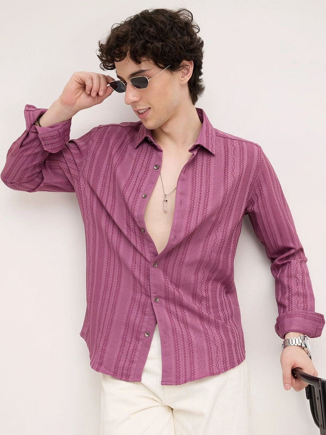 VASTRADO Men Classic Slim Fit Casual Shirt
