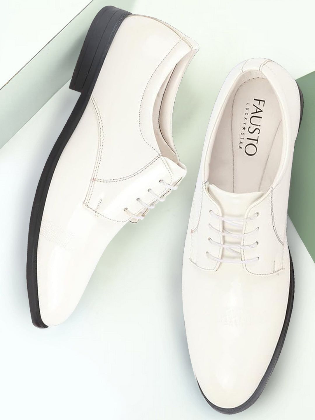 FAUSTO Men Textured Formal Derbys