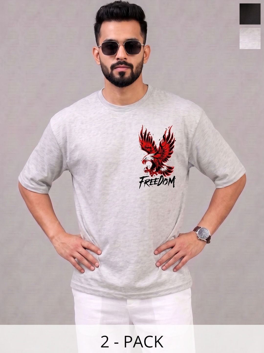Kasendra Men Oversized Graphic T-shirt
