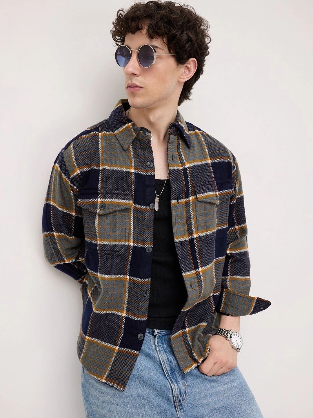 VASTRADO Men Classic Tartan Checks Checked Casual Shirt